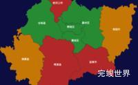 echarts襄阳市地图geoJson数据实例下载